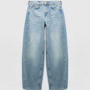 Zara ZW The Mid Rise Tap Jeans